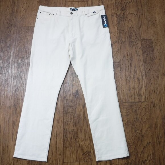 Tony Hawk Stretch Cream Color Flat Front Corduroy Long Pant - Picture 1 of 7